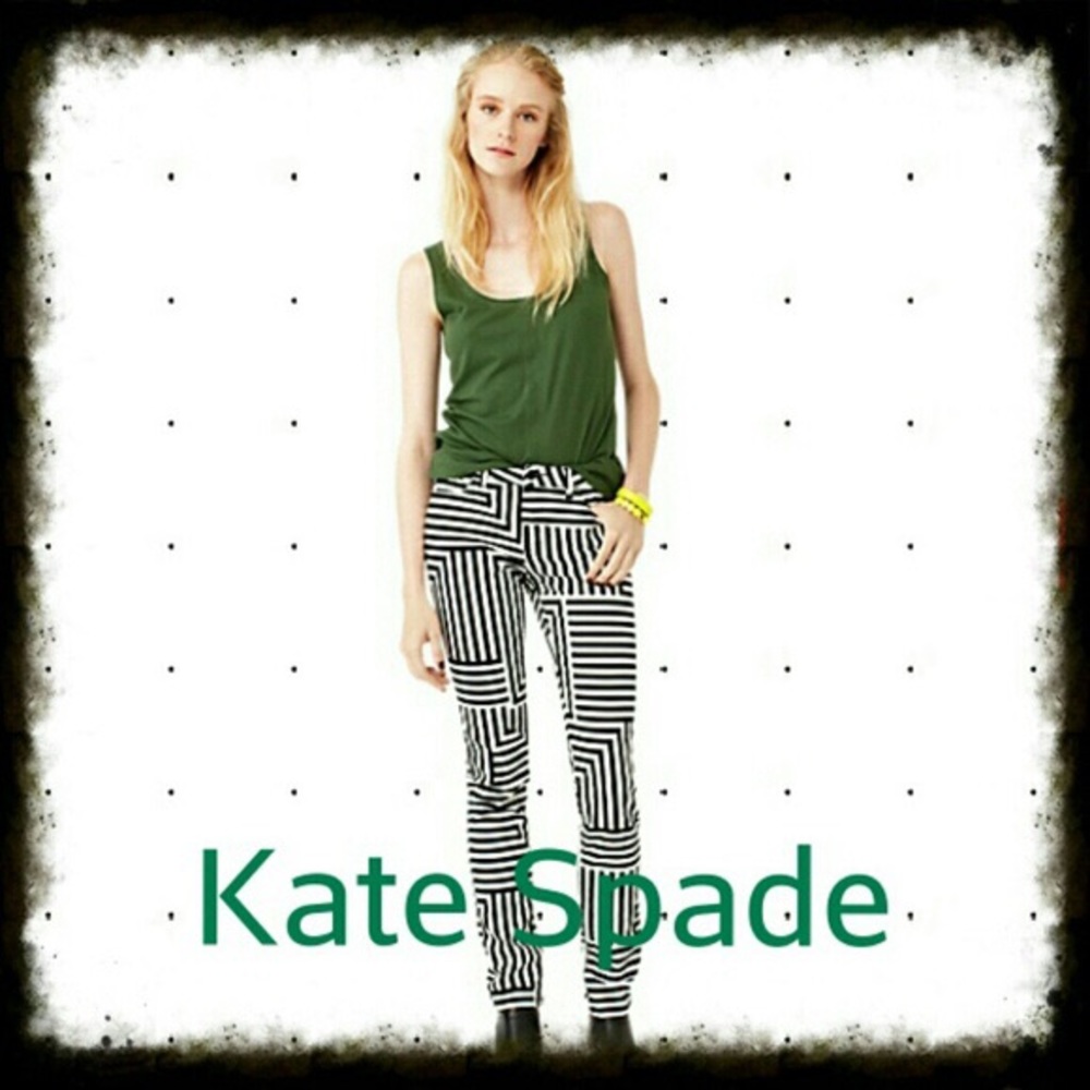 Kate Spade Saturday Zig Zag Skinny Jeans 26 NWT